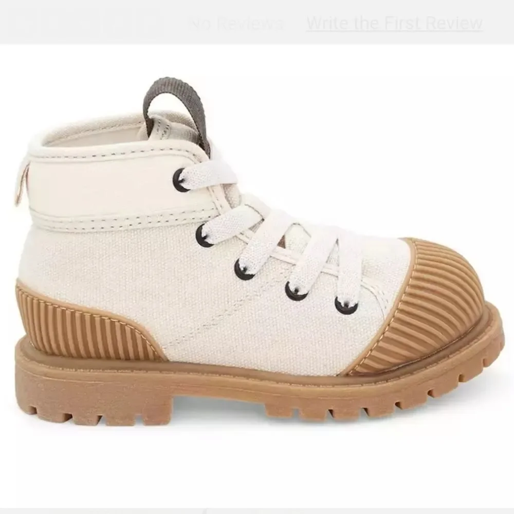 CARTERS TODDLER Cisco Ivory Slip on BOOTS size 6